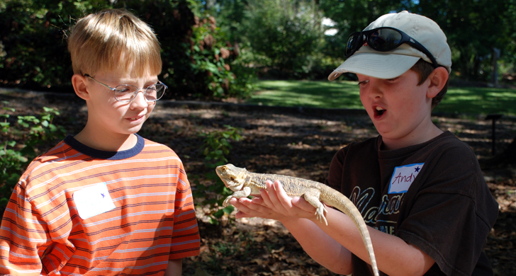 Kids with Lizard