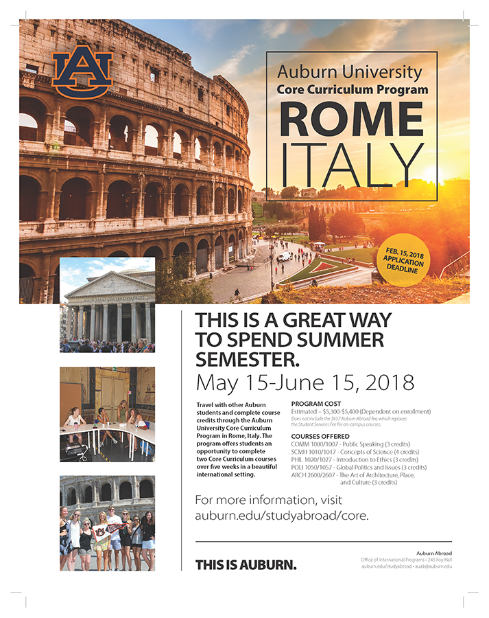 Rome Core Curriculum Flier Image
