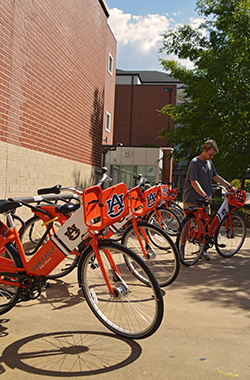 Student using one of our War Eagle bikes.