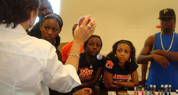 students watching professor