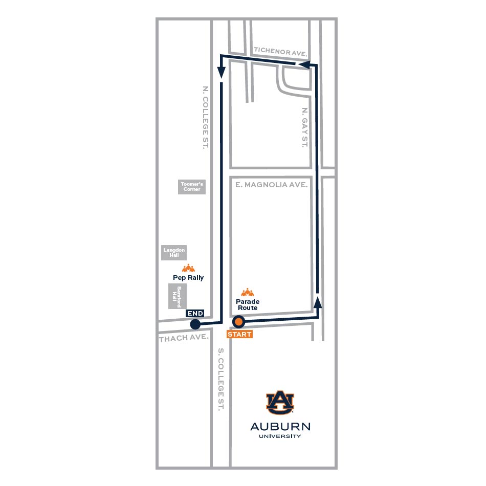 homecoming parade route image