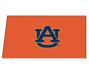 Outline of Franklin County Alabama with AU logo on top