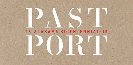 Brown background with white letters that say Past Port