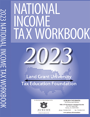2022 National Income Tax Workbook Cover Land Grant University Tax Education Foundation