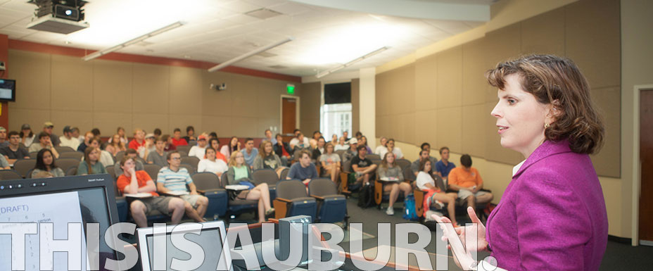 Virginia Davis, a professor of the Department of Chemical Engineering, was recognized with the Auburn University Award for Excellence in Faculty Outreach at the annual Faculty Awards Ceremony Feb. 2.