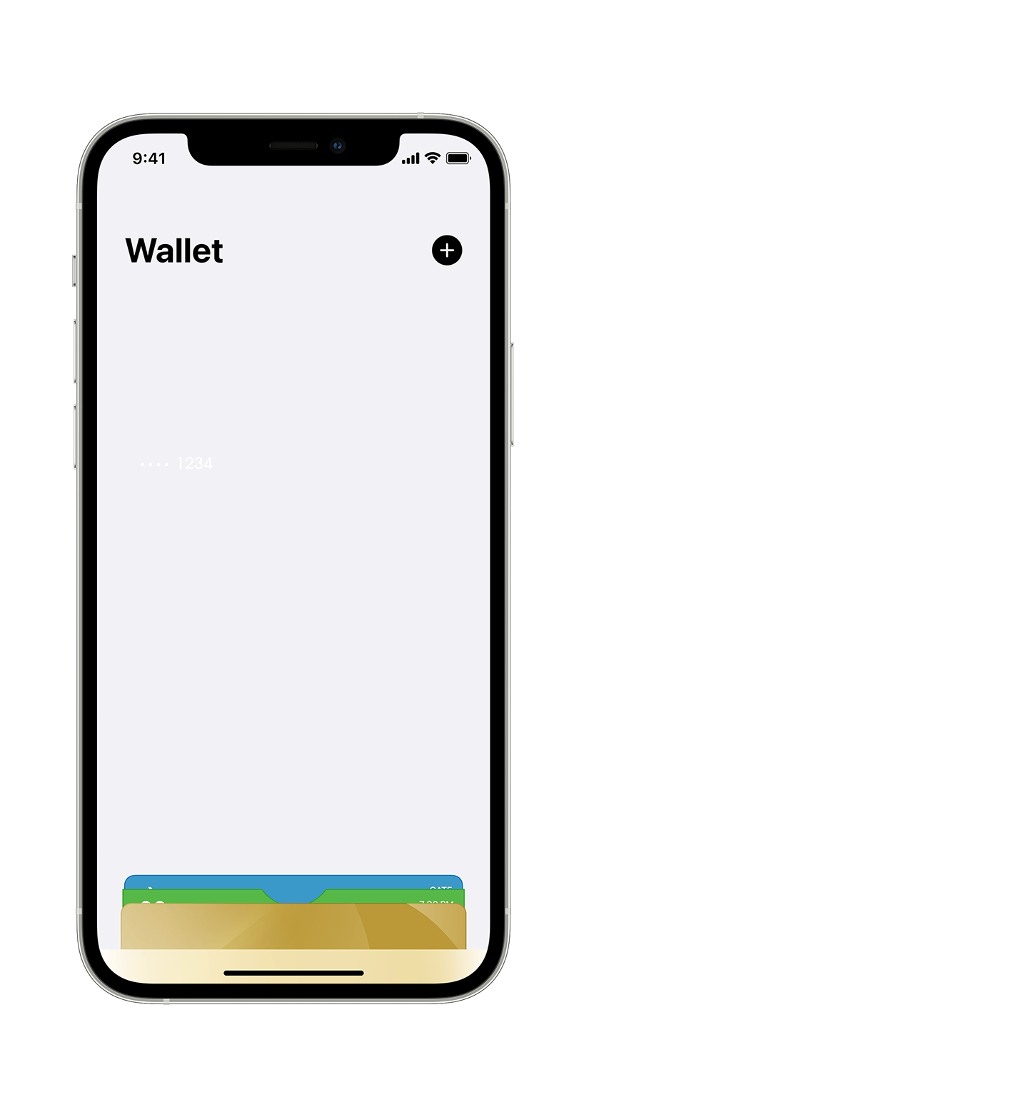 An iPhone with no Tiger ID credentials in wallet.