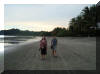 Students walking in the Beach in Jaco