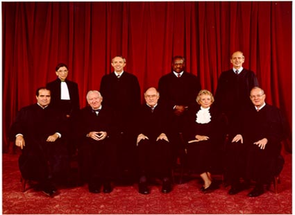 Justices of the United States Supreme Court.  Photo courtesy of the Supreme Court Historical Society.