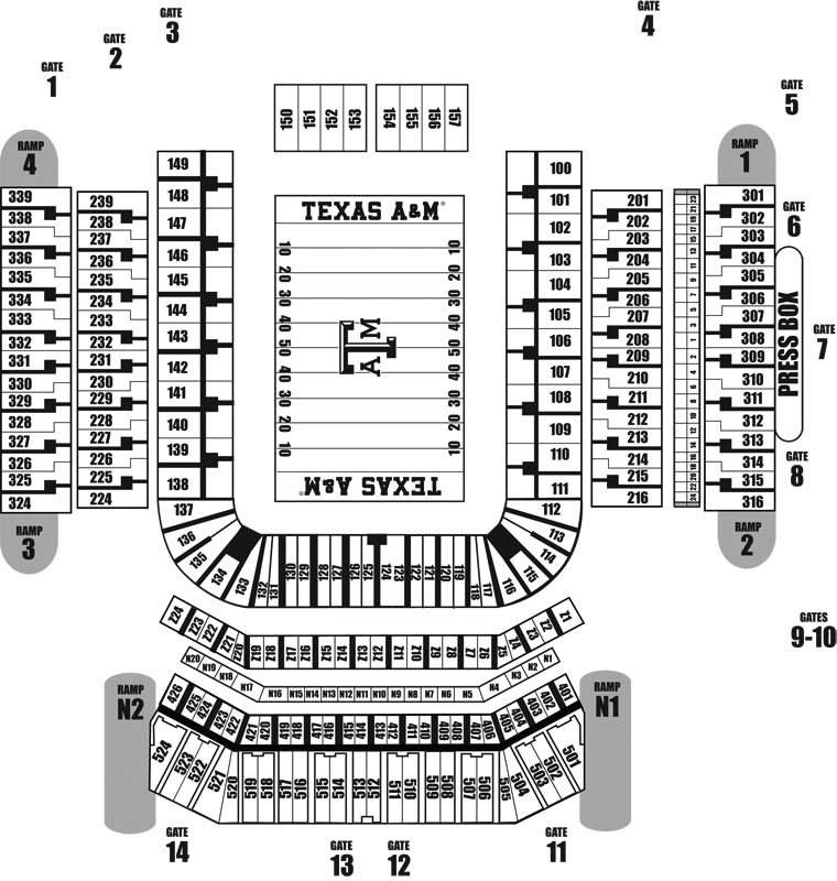 Kyle Field Seating Chart Football
