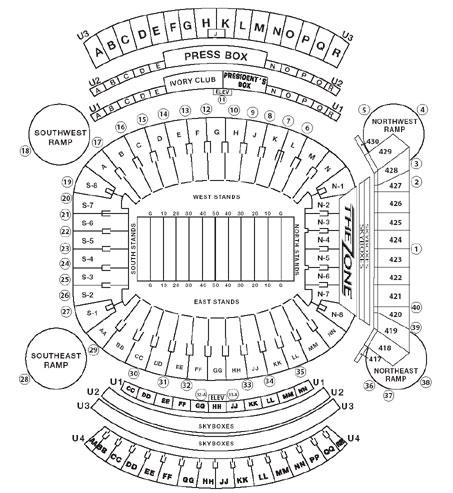 Bryant Stadium Seating Chart