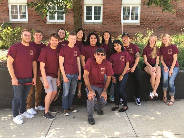 Saad El-Zanati with undergraduate research students from Summer 2018