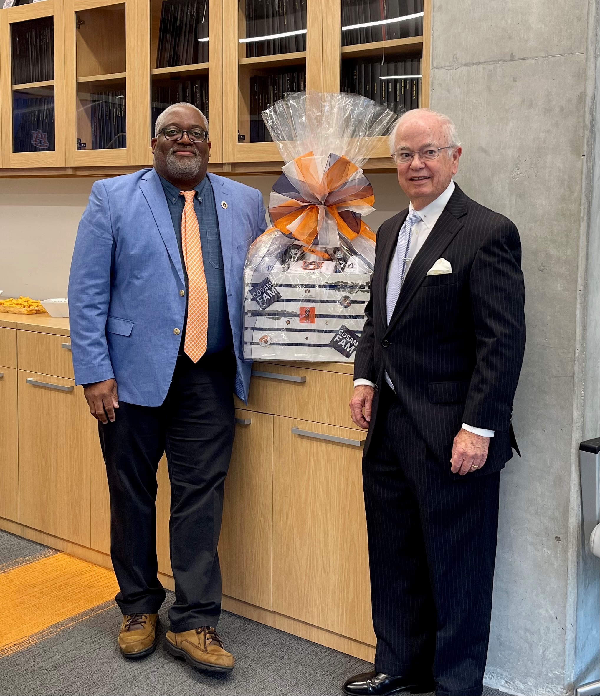 Dean Thomas and Board of Trustee Member Jimmy Sanford