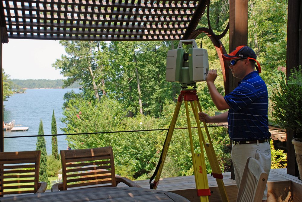 Tyler Jones using lidar equipment
