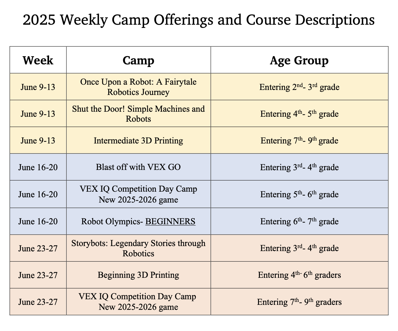 2025 Summer Camps