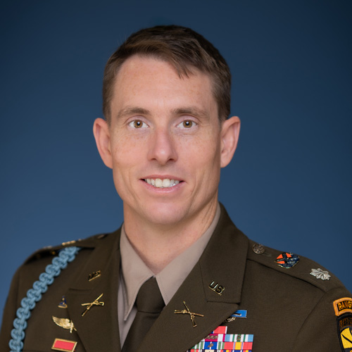 Headshot photo of LTC Brandon Davis