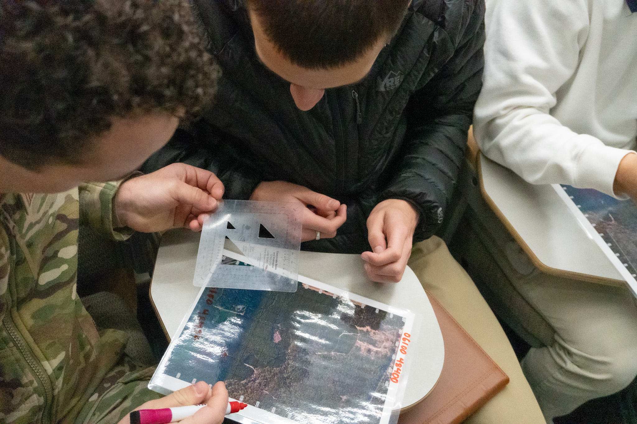 Cadets doing a leadership exercise.