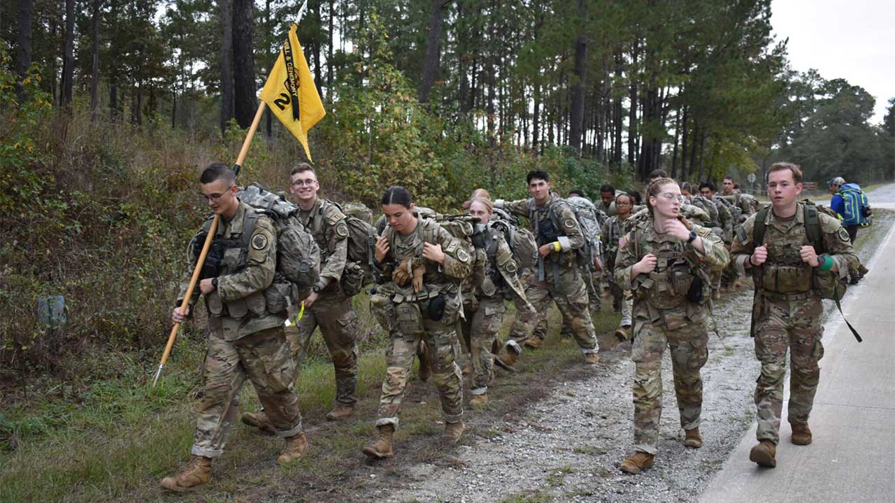 group of Army ROTC cadets