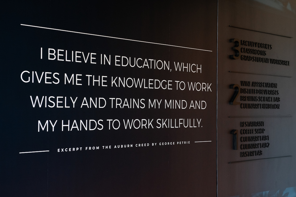 photo of a statement from the Auburn Creed