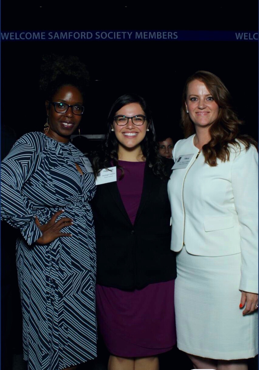 Left to right: Dr. Kimberly Mulligan-Guy, Hayleigh Hallam and Dr. Tiffany Sippial.
