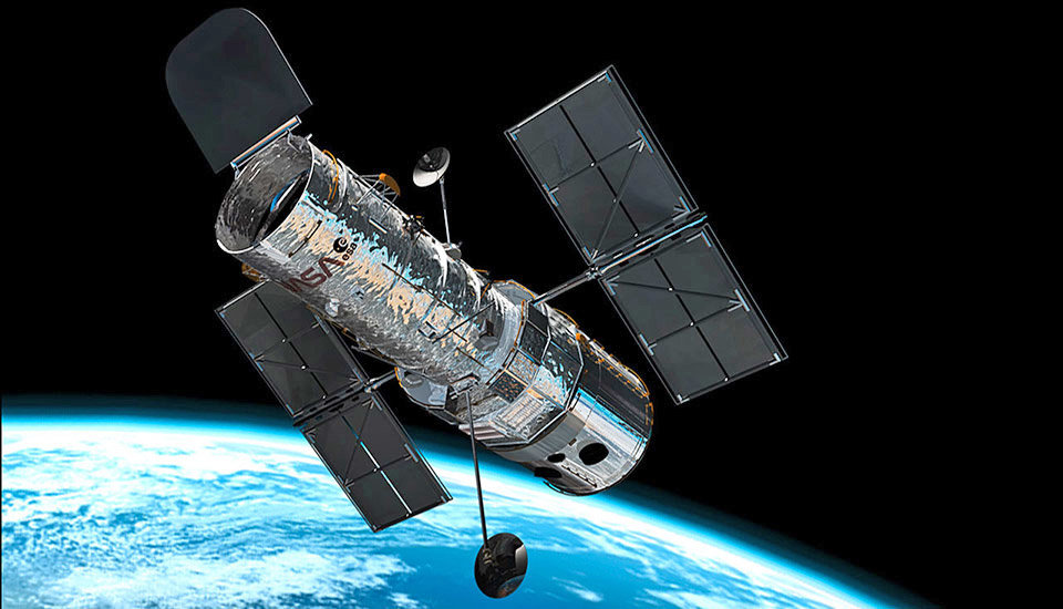 The Hubble Space Telescope.