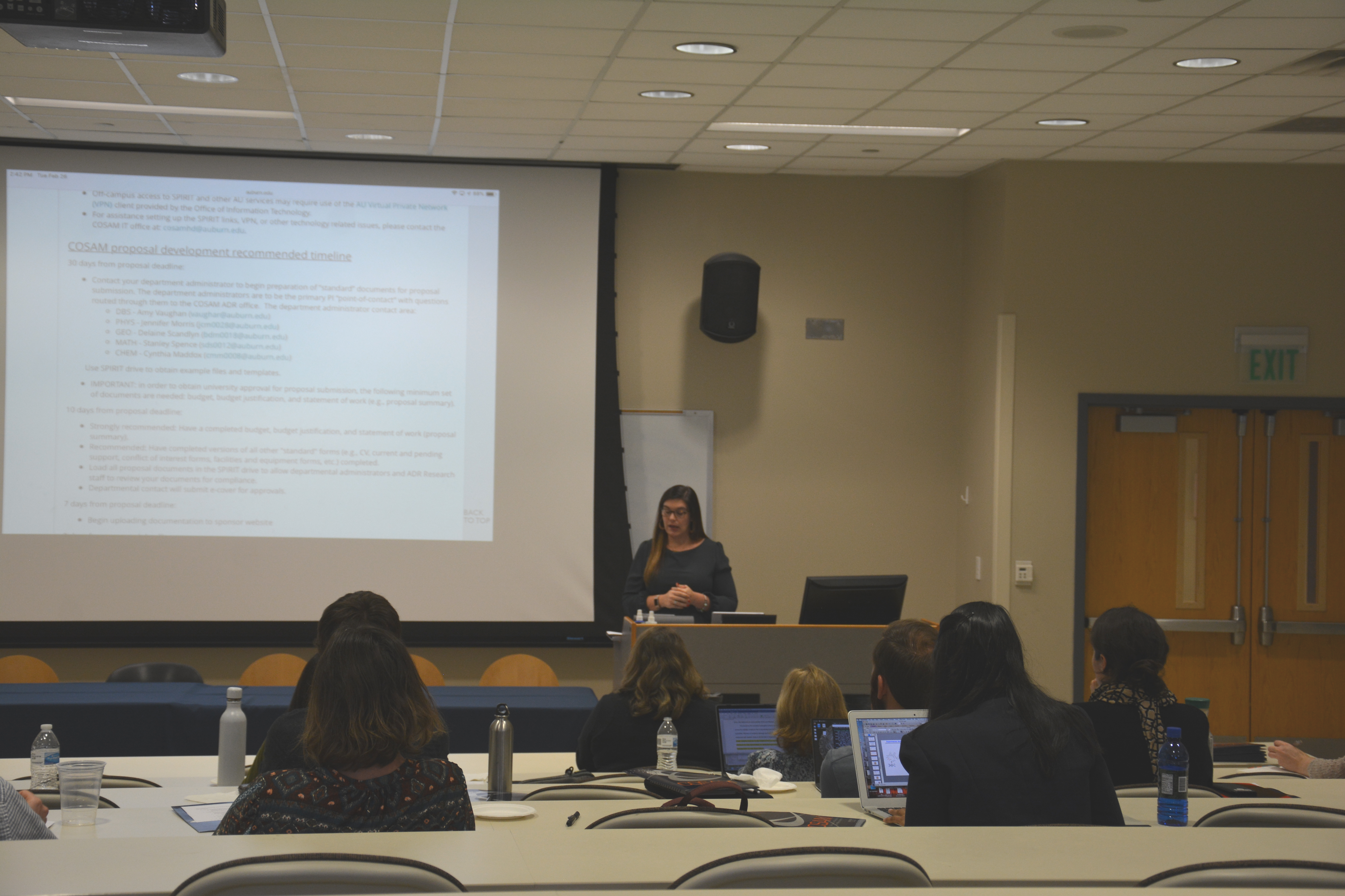 Amy Thomas provides faculty with templates, suggestions and tips for the entire NSF CAREER application process. 
