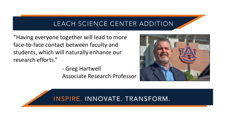 Auburn Inspires Faculty with New Leach Science Center – Enhancing Research Efforts