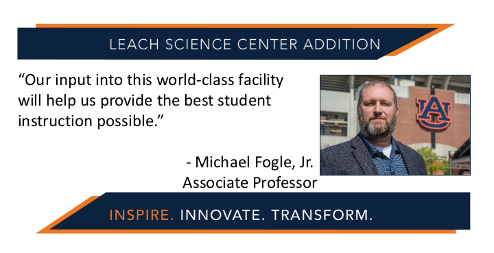 Auburn Inspires Faculty with New Leach Science Center – Collaboration Improving Student Instruction
