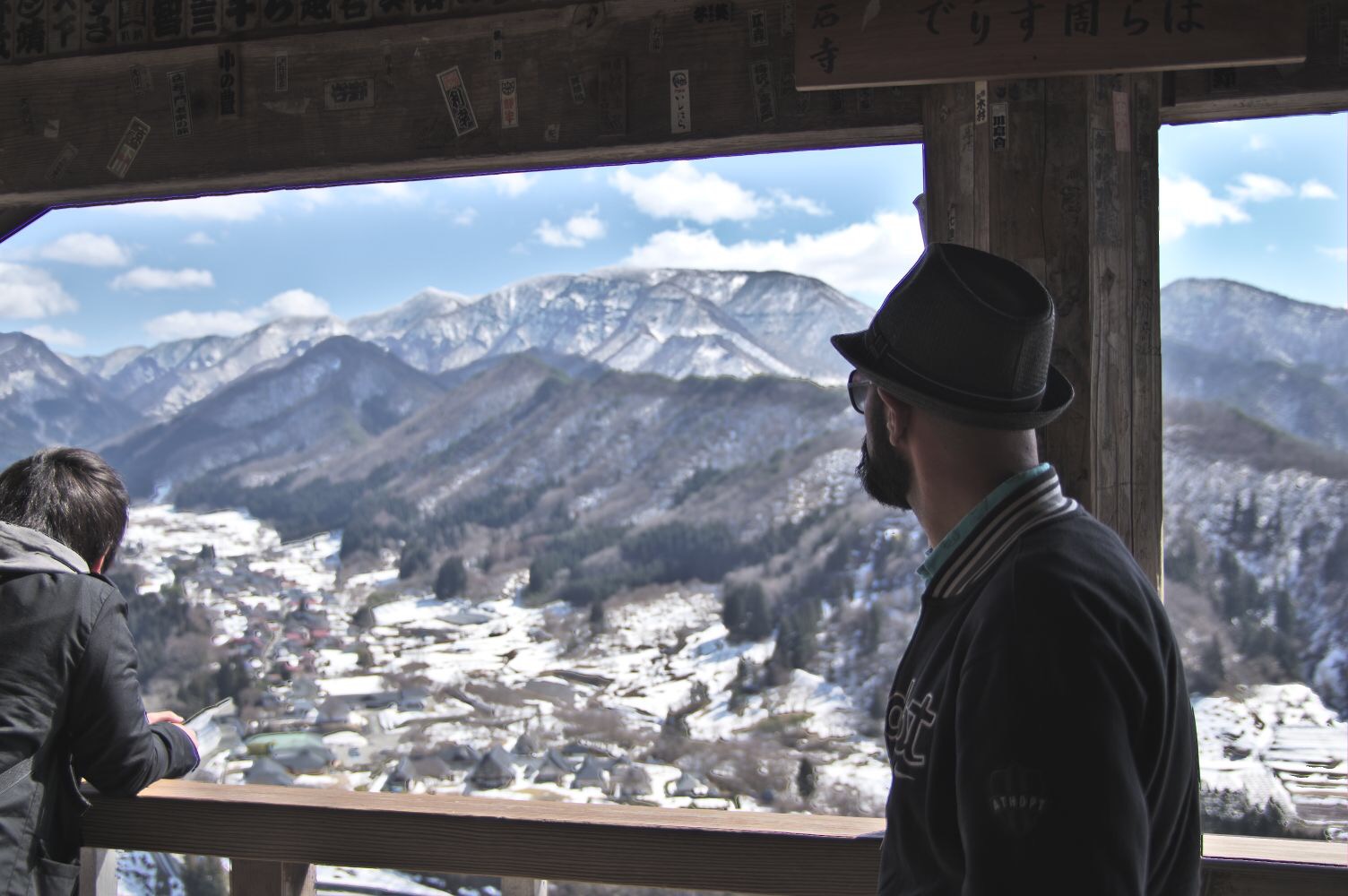 Outstanding GRA of the Year from the Department of Physics, Ahmad Nemer, viewed the majestic landscape of Japan.