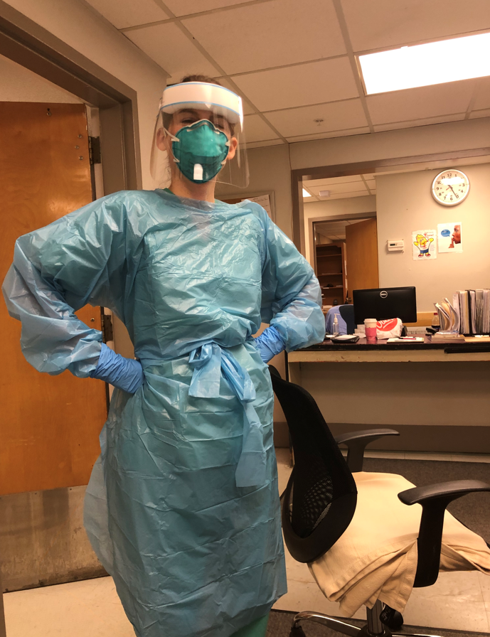Dr. Ashley Lane in PPE during COVID-19