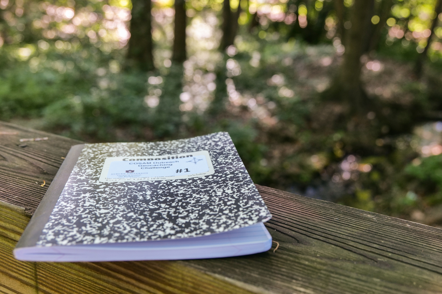 log book from a geocache 