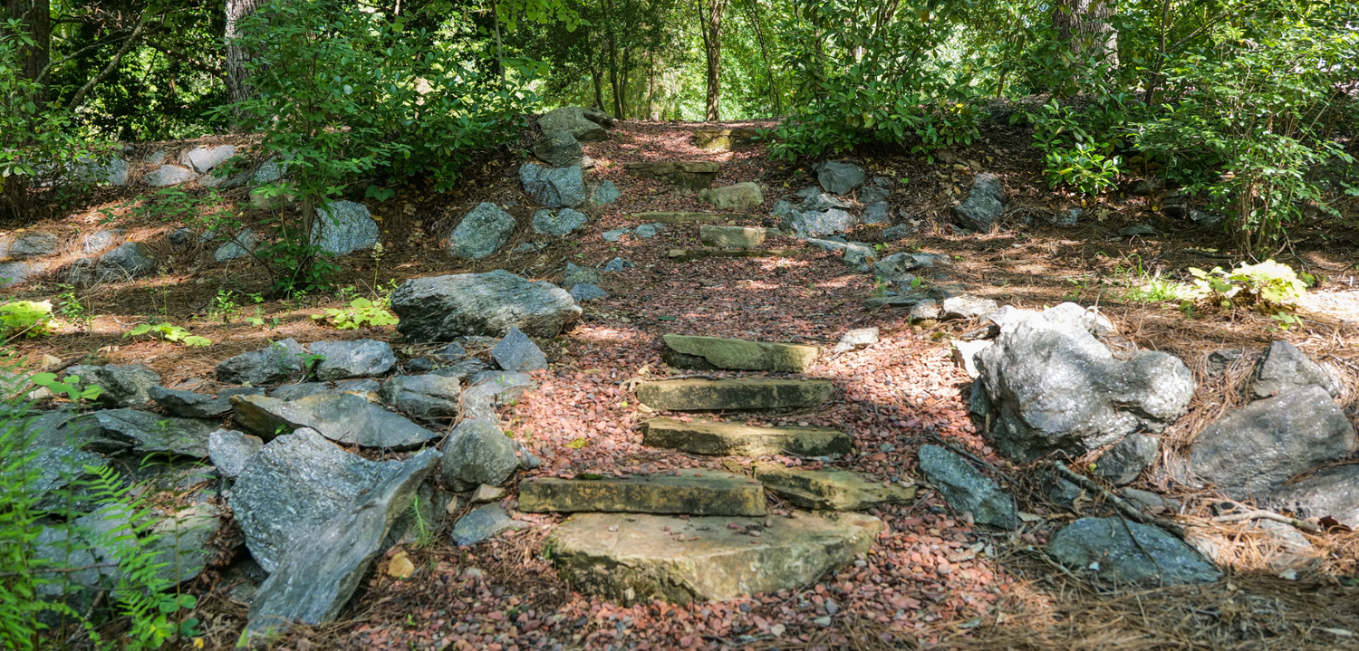 stone steps found at the arboretum