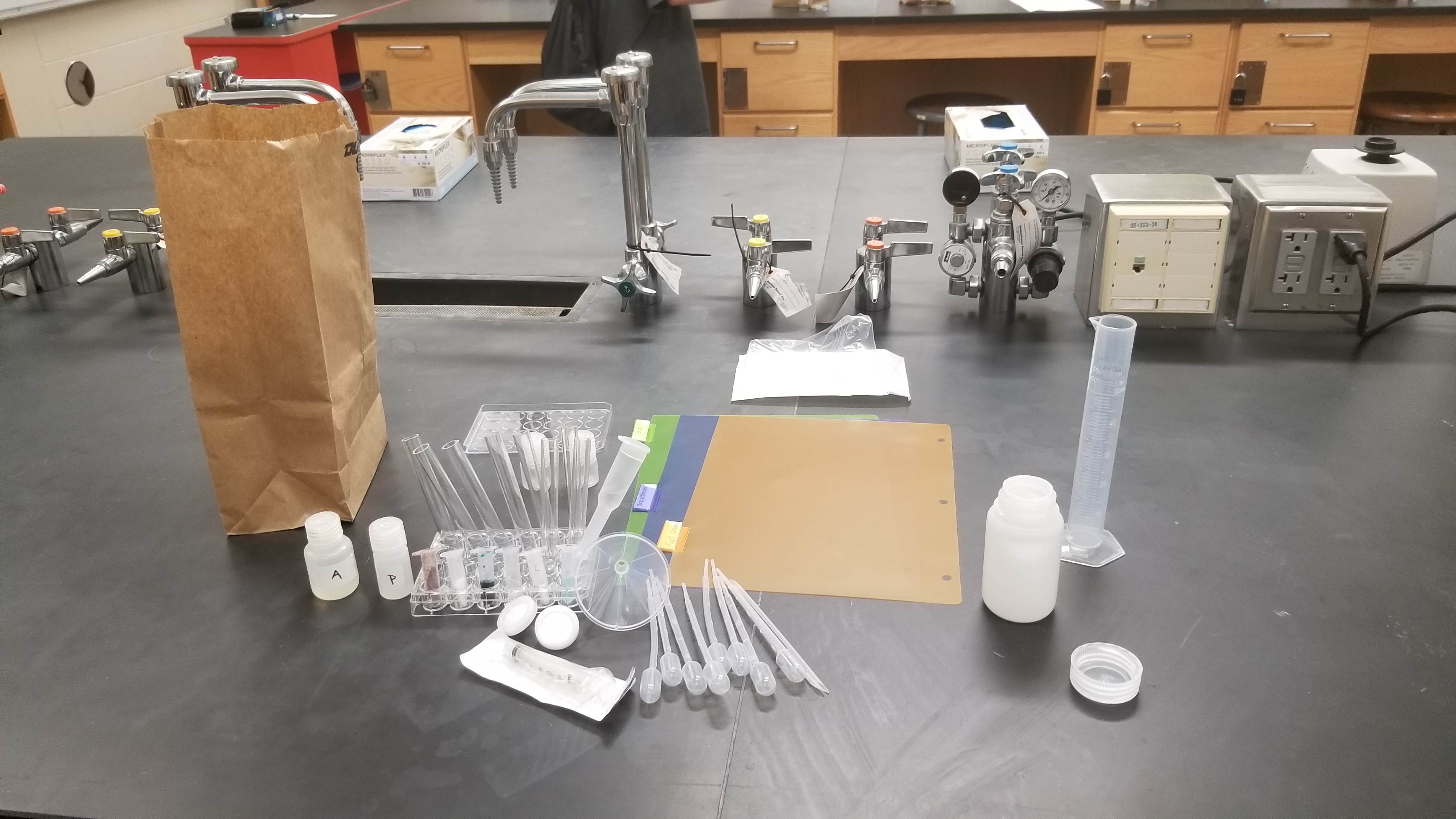 Items in the kit that students will take home to conduct experiments.