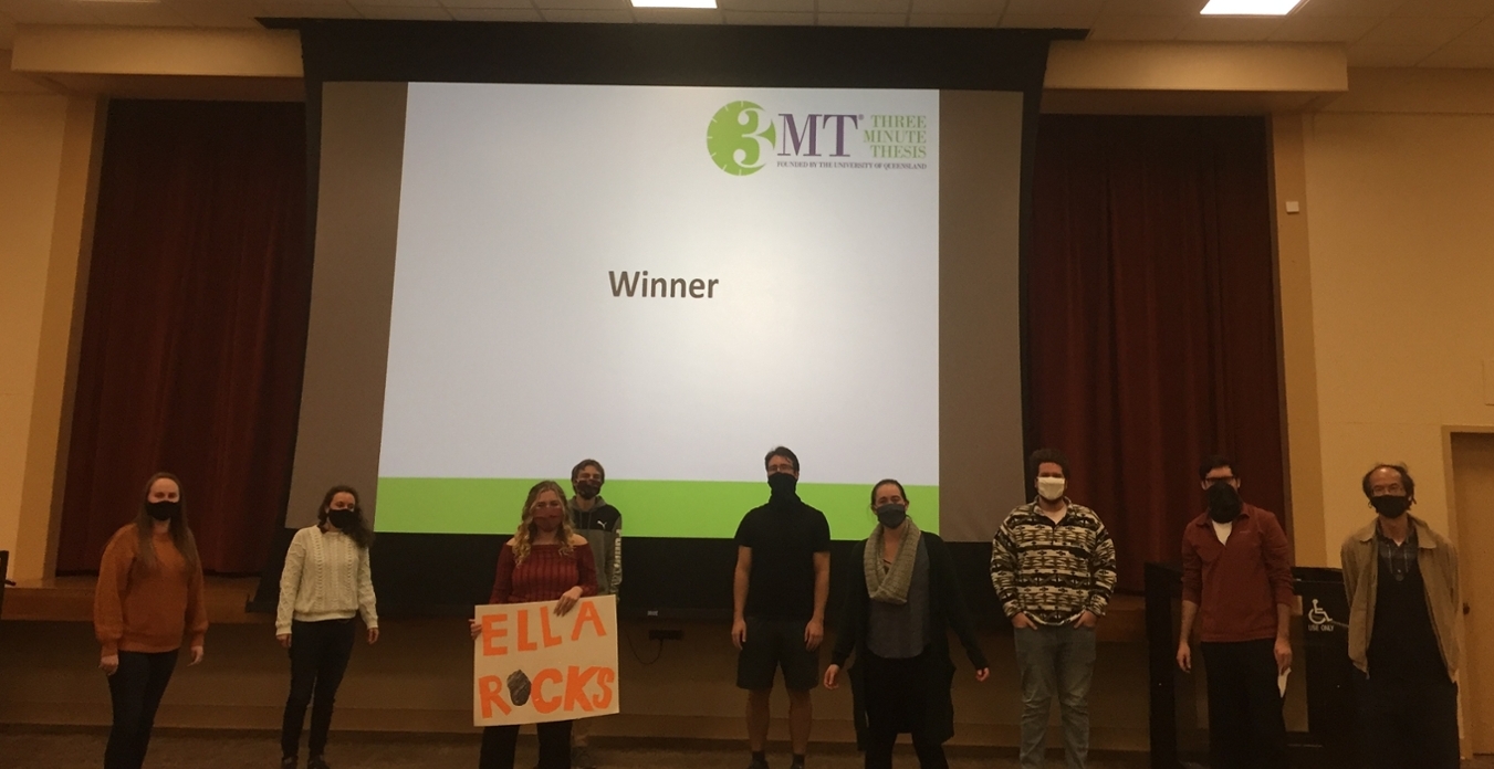 Rock-solid performance from Ella Larson from the Department of Geosciences at this year’s 3MT competition