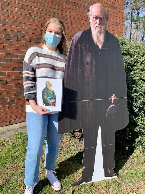 Darwin Day Cutout and Start of Contest Point