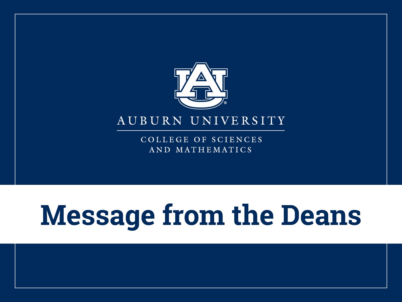 Message from the Deans - Planning for Fall Semester