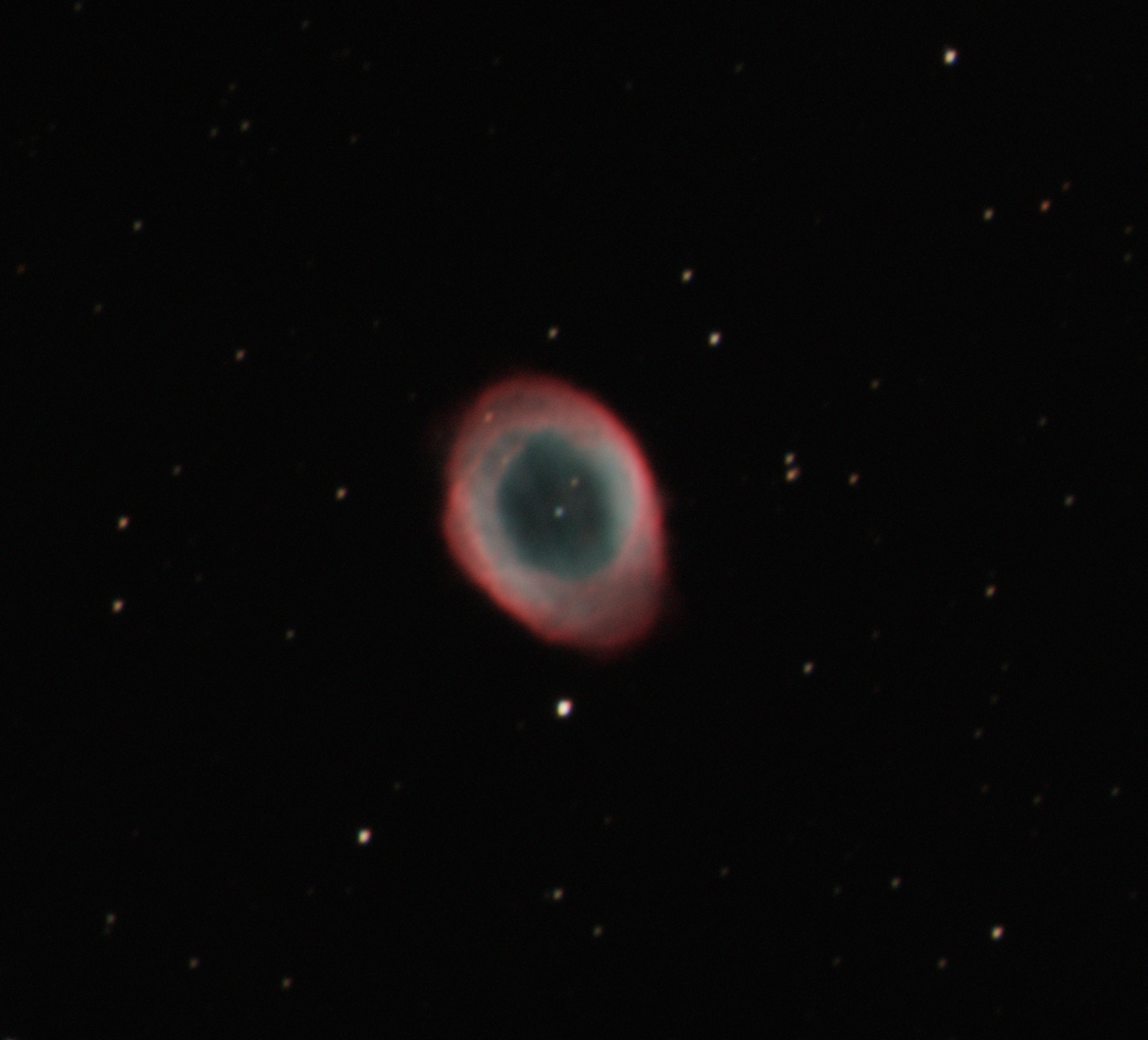 Image of the Ring nebula, taken using an Auburn University astronomy terrace telescope. This is an example of the kind of nebula that the project will study.
