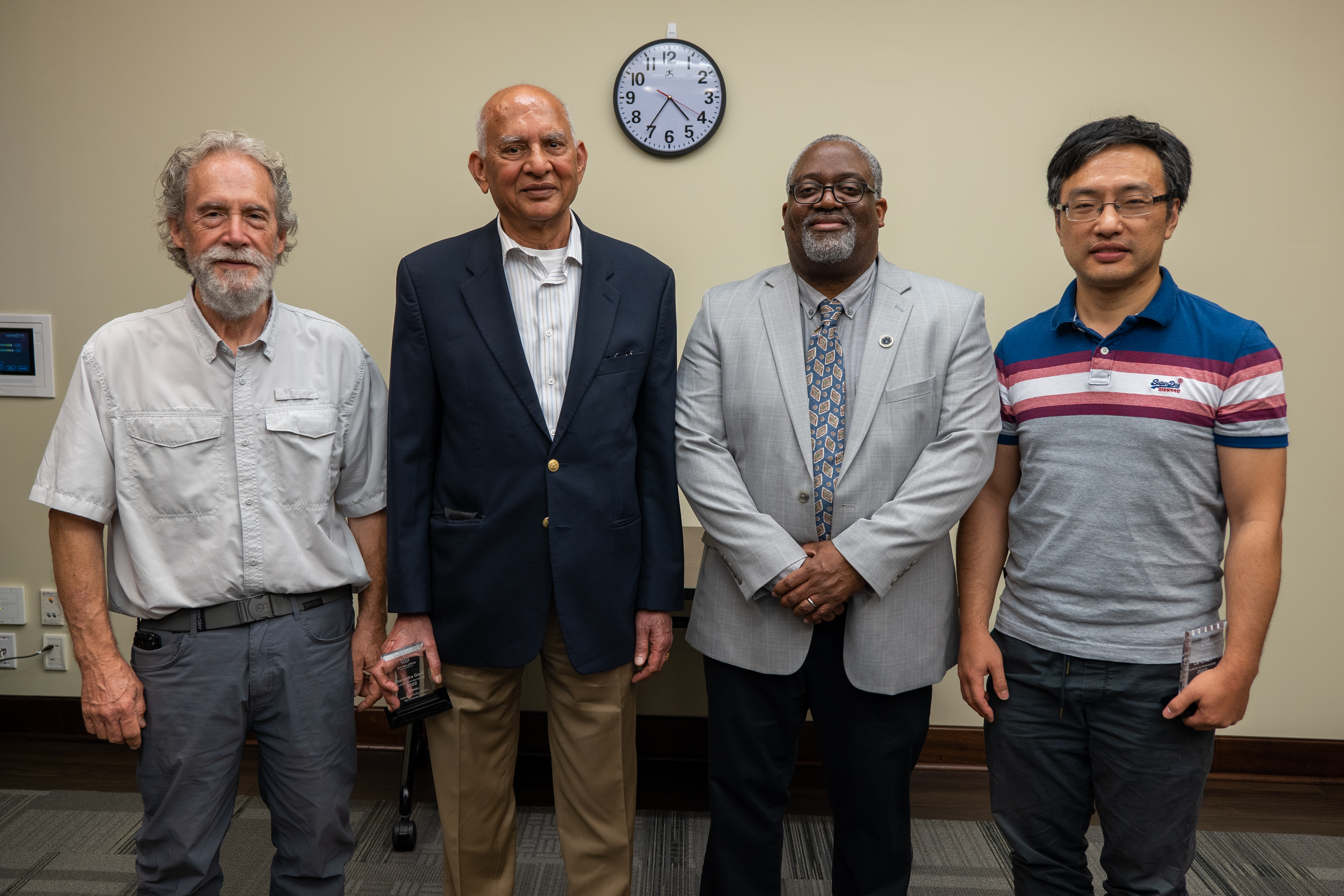 David King, Narendra Govil, Ed Thomas and Le Chen at the Auburn Author Awards. 