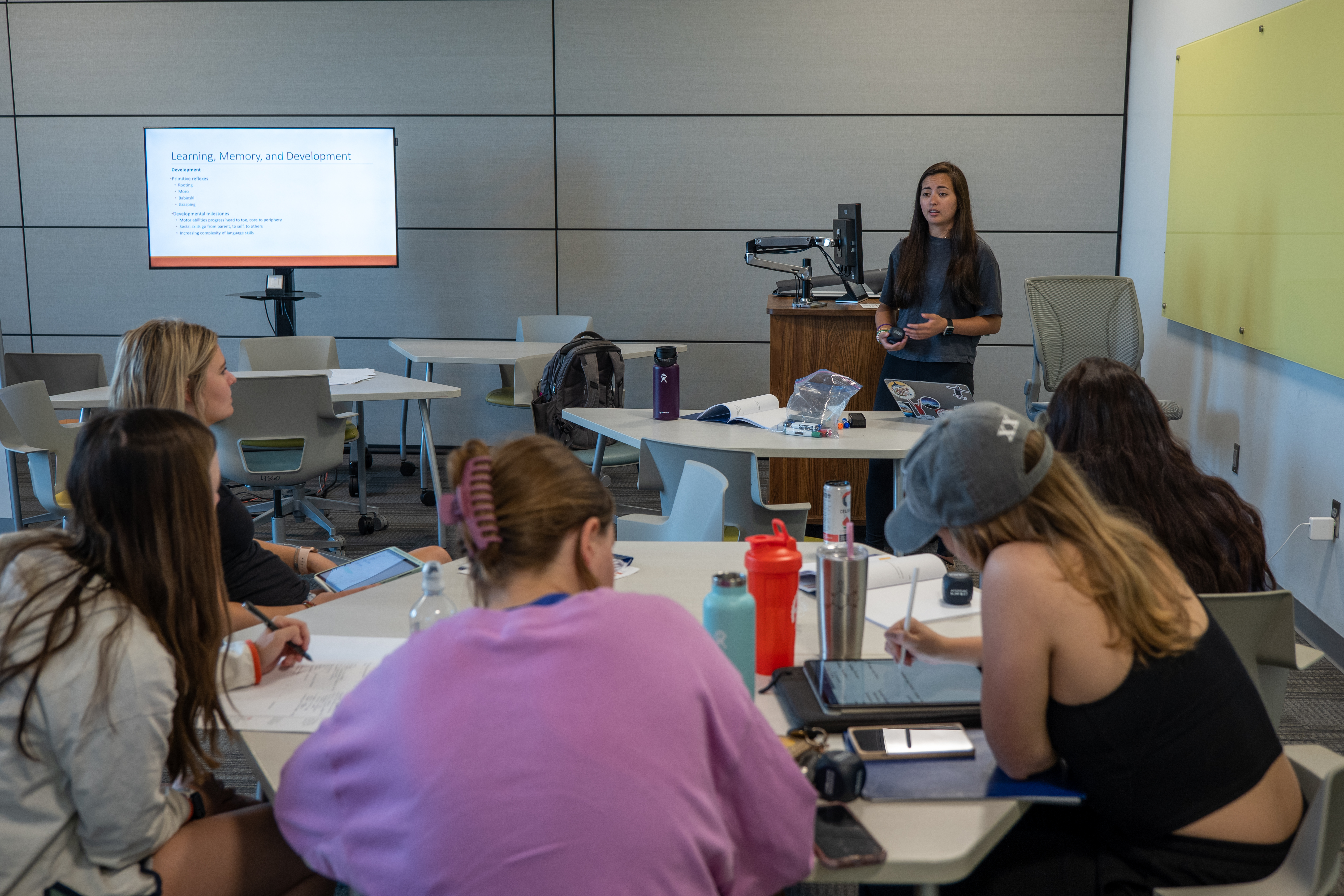 Participating students take notes during MCAT and DAT Boot Camp sessions held May 9-12.