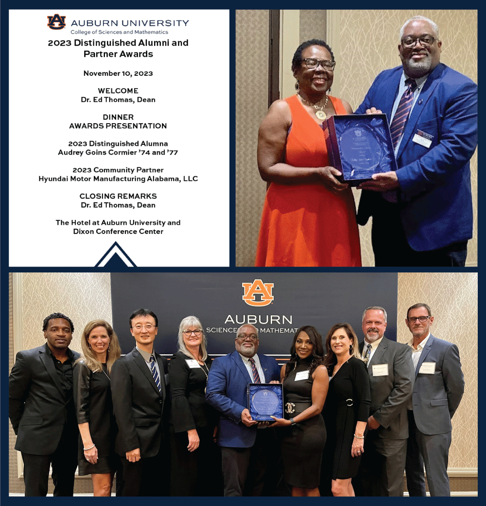 COSAM honors Audrey Goins Cormier ‘74 ’77 and Hyundai Motor Manufacturing at the Distinguished Alumni and Partner Awards ceremony