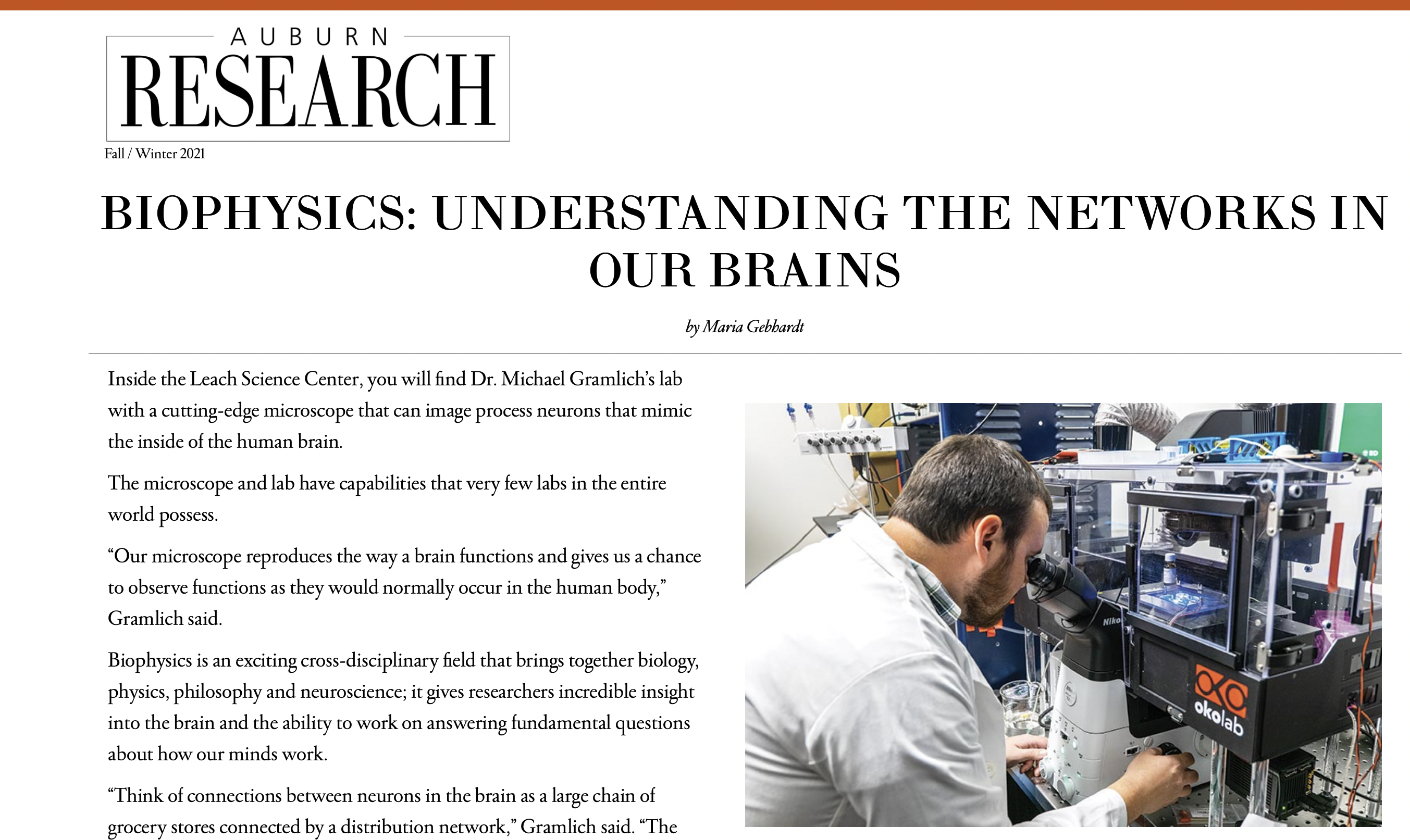 Biophysics: Understanding the networks in our brains
