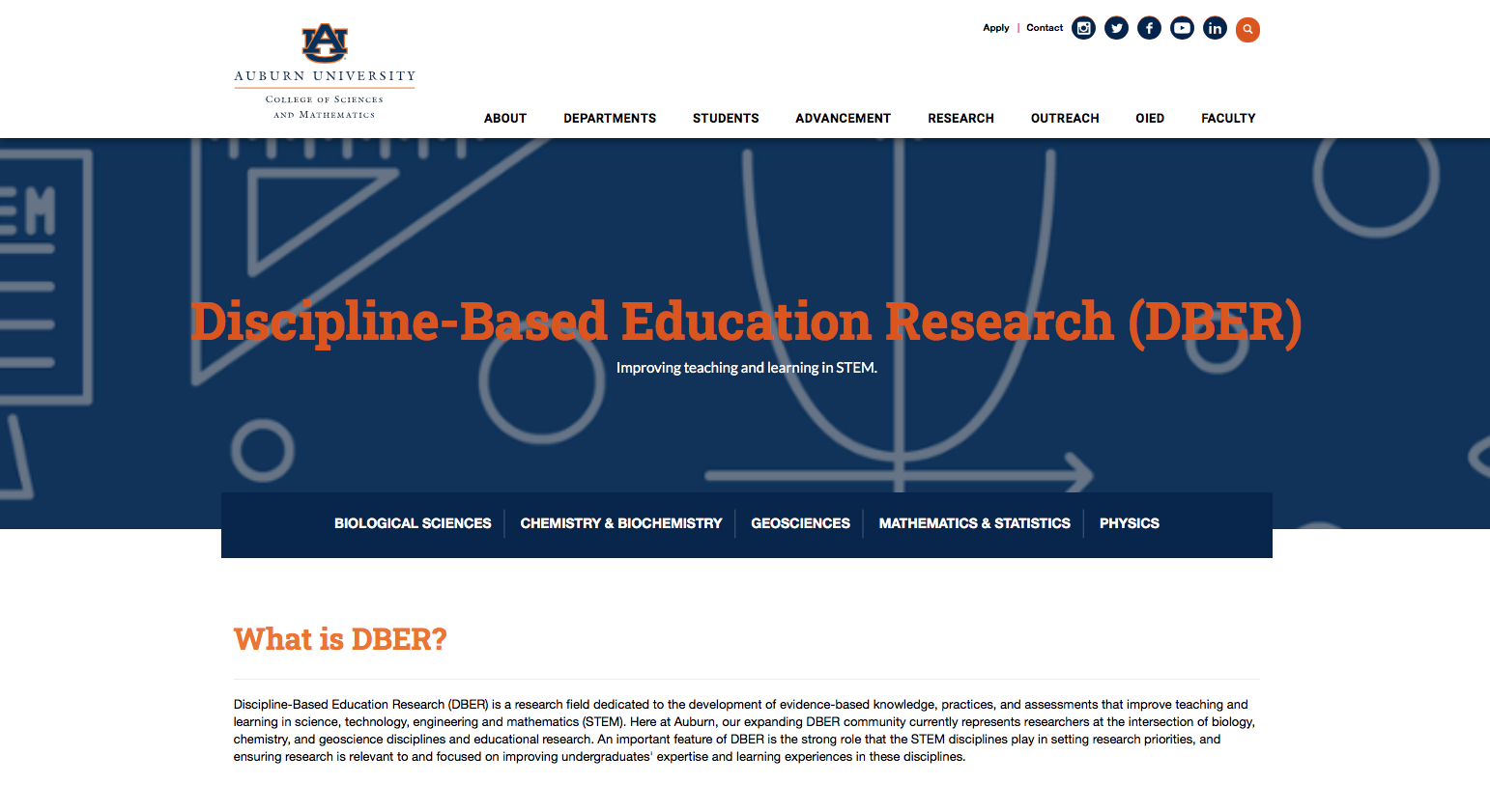 COSAM Discipline-Based Education Research cluster seeks to investigate and improve learning