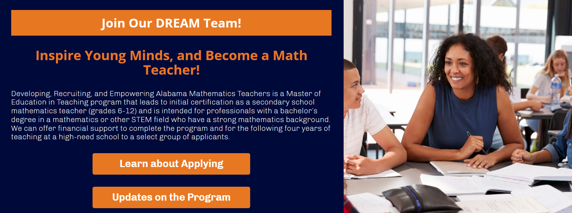 Early application period for DREAM-Math project now open