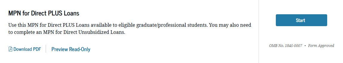 The image shows the option titled I'm a Parent of an Undergraduate Student