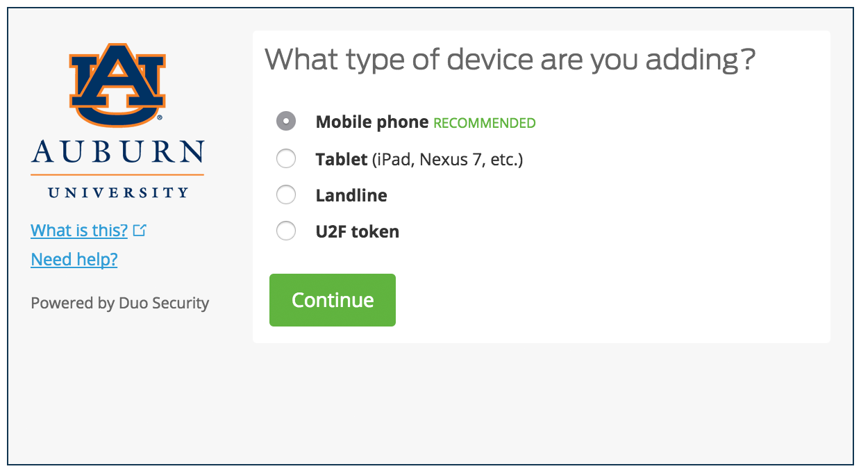 Select Device Type