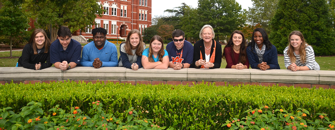 EAGLES students and their mentors in front of Samford Hall.