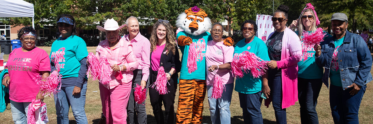 Group photo of Breast Cancer Survivors at All In, All Pink 2022