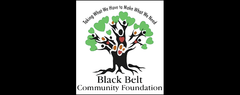 Taking what we have to make what we need - Black Belt Community Foundation - Tree icon with green hearts for leaves