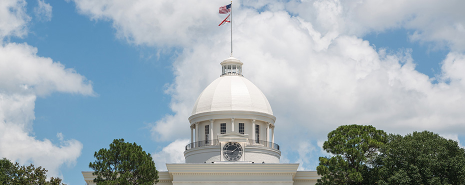 a photo of the state capitol in montgomery