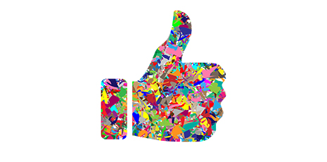 Colorful thumbs up