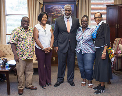 UCC Delegation pose with VP for Auburn University Outreach in his office